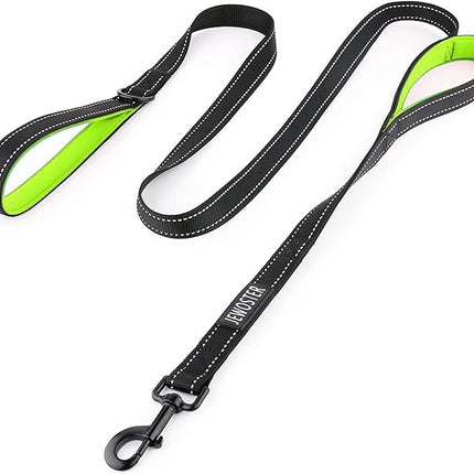 Heavy Duty Dog Leash - 2 Handles by Padded Traffic Handle for Extra Control, 6foot Long