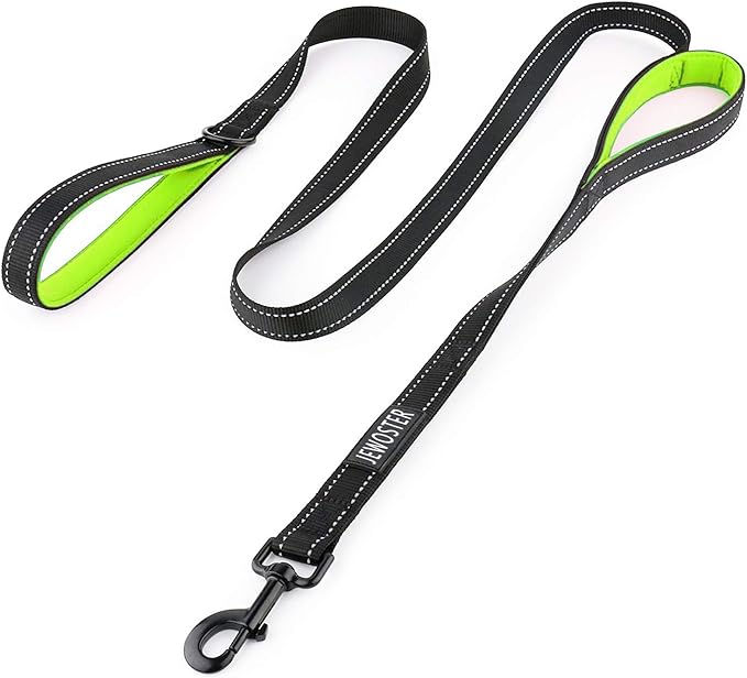 Heavy Duty Dog Leash - 2 Handles by Padded Traffic Handle for Extra Control, 6foot Long