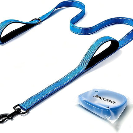 Heavy Duty Dog Leash - 2 Handles by Padded Traffic Handle for Extra Control, 6foot Long