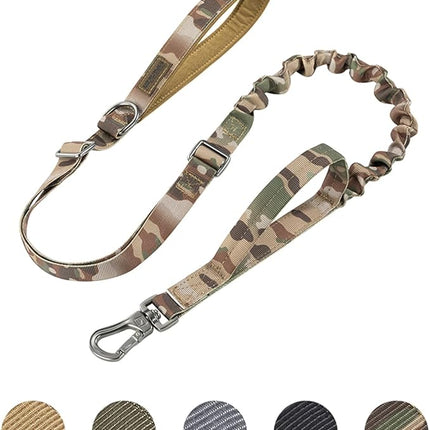 EXCELLENT ELITE SPANKER Tactical Bungee Dog Leash Military Dog Leash Adjustable Tactical Leash Elastic Leads Rope with 2 Control Handle (MCP)