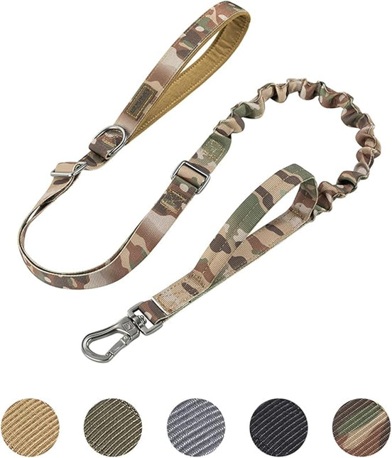 EXCELLENT ELITE SPANKER Tactical Bungee Dog Leash Military Dog Leash Adjustable Tactical Leash Elastic Leads Rope with 2 Control Handle (MCP)