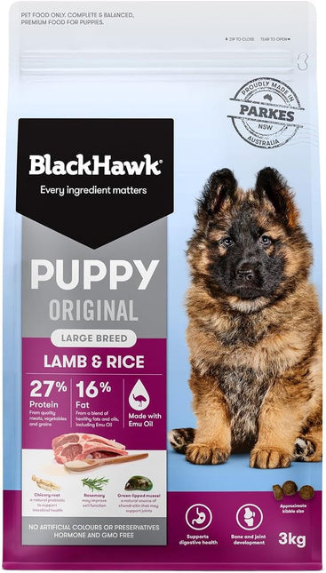 Black Hawk Puppy Large Breed Lamb and Rice Dry Dog Food 3 Kg