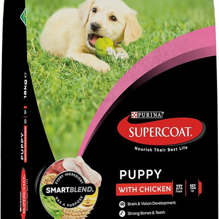 Purina Supercoat Puppy Chicken Dry Dog Food 18 Kg