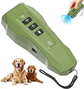 Dog bark Deterrent Device,Ultrasonic Anti Barking, Rechargeable Anti-Barking Device for Dogs Safe & Effective Portable Anti Barking (Green)