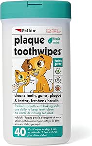 Petkin Pet Toothwipes, 40 Count