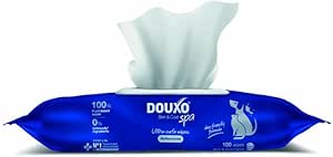 DOUXO Skin & Coat Spa Ultra-Safe Wet Wipes for Dogs and Cats, 100 Wipes, Removes Tear and Saliva Residue