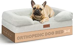 Orthopaedic Dog Bed for Large Dog Bed, M Washable Dog Bed, Sofa Beds for Medium, Large Dogs White