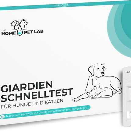 The Home Pet Lab 1x Giardia Quick Test Dog & Cat - Giardia Test Reliable as Test for Intestinal Parasites and Diarrhoea - for Dogs and Cats with Giardia