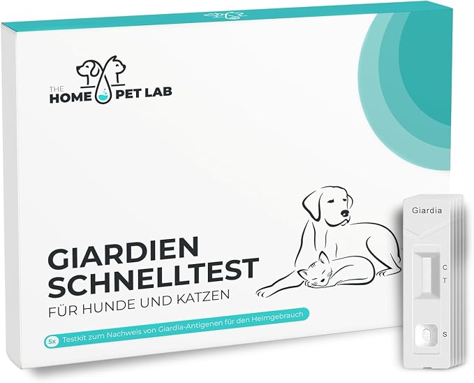The Home Pet Lab 1x Giardia Quick Test Dog & Cat - Giardia Test Reliable as Test for Intestinal Parasites and Diarrhoea - for Dogs and Cats with Giardia