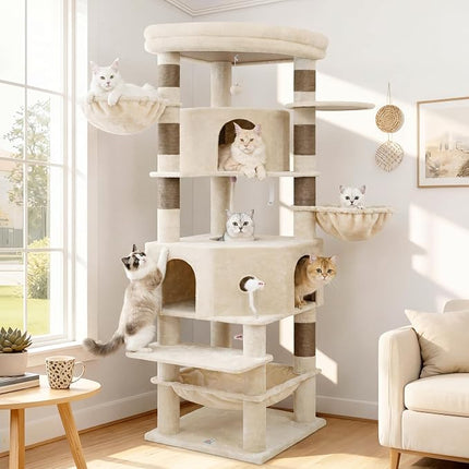 Cat Tree, 81.1" Skyward Corner Cat Tower for Large Cats VCT031MJ