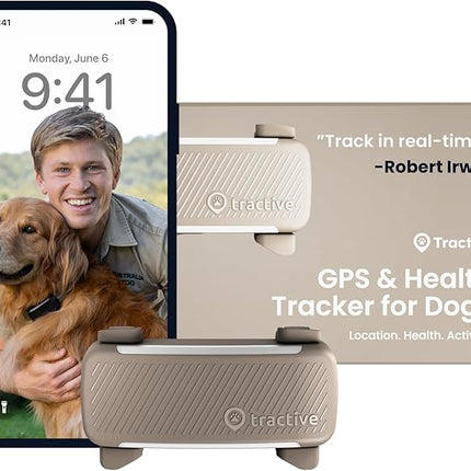 Tractive GPS Dog Tracker | 2025 Edition | Market Leader | Real-time Location Tracking (Brown)