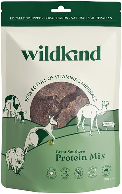 Wildkind Dog Treat Great Southern Protein Mix 100g – 100% Natural Australian Proteins