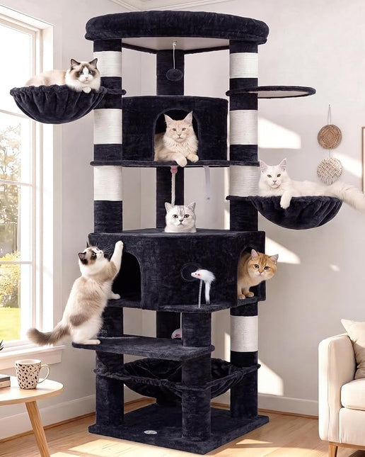 Cat Tree, 81.1" Skyward Corner Cat Tower for Large Cats VCT031G