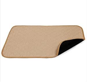 Washable Pet Dog Pee Pad Reusable Cat Puppy Training Wee Absorbent Mat Pads Bed (S:35x50cm -Beige)