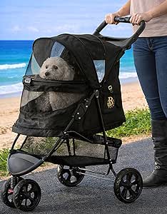 Pet Gear No-Zip Special Edition 3 Wheel Pet Stroller for Cats/Dogs