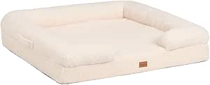 Tedi’s Orthopedic Dog Calming Bed for Medium Dogs,Memory Foam Cat Beds with Pillow & Portable Handle