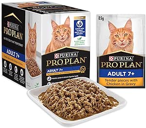 PRO PLAN Adult 7+ Wet Cat Food Chicken in Gravy 12x85g