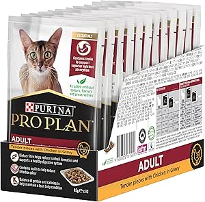 PRO PLAN Adult Wet Cat Food Chicken in Gravy 12x85g