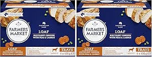 Farmer's Market Succulent Chicken with Peas & Carrot Adult Wet Dog Food 6x100g - Hearty Loaf with Real Food & Flavour, Made with Australian Meat Loaf for Complete & Balanced Nutrition (Pack of 2)
