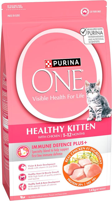 PURINA ONE Kitten Dry Cat Food Immune Defence Plus+ Chicken 1.4kg