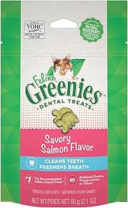 Greenies Feline Dental Cat Treat Salmon Flavour, 71g Bag