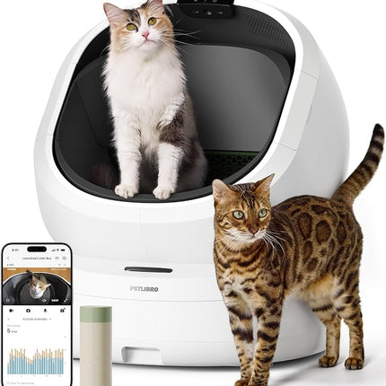 PETLIBRO Automatic Litter Box with AI-Camera Waste Analysis, Auto Odor-Control Self Cleaning Litter Box, Large Open-Top Luma Smart Litterbox with Multi-Cats Recognition, Usage Tracking, Safety Sensors