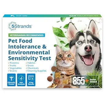 5Strands Pet Food Intolerance & Environmental Sensitivity Test, at Home Gut Health Test for Dogs & Cats, 1100+ Items Tested, Pet Health Check, Results in 4 Days, For All Ages and Breeds