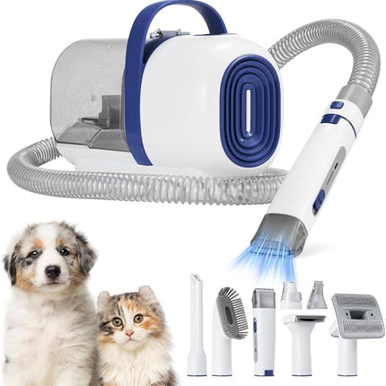 Dog Grooming Vacuum, 10000Pa Strong Pet Vacuum, 7 in 1 Dog Grooming Kit with 5 Suction Mode and 2L Large Dust Cup for Shedding Pet Hair