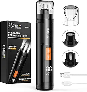 IREDOON Dog Nail Grinder Upgraded - Professional 3-Speed Super Quiet and Low Vibration