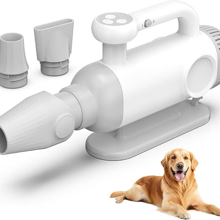 Lrbsule Ultra Quiet Dog Hair Dryer, 3-in-1 Nozzles,Dog Grooming Dryer Blower
