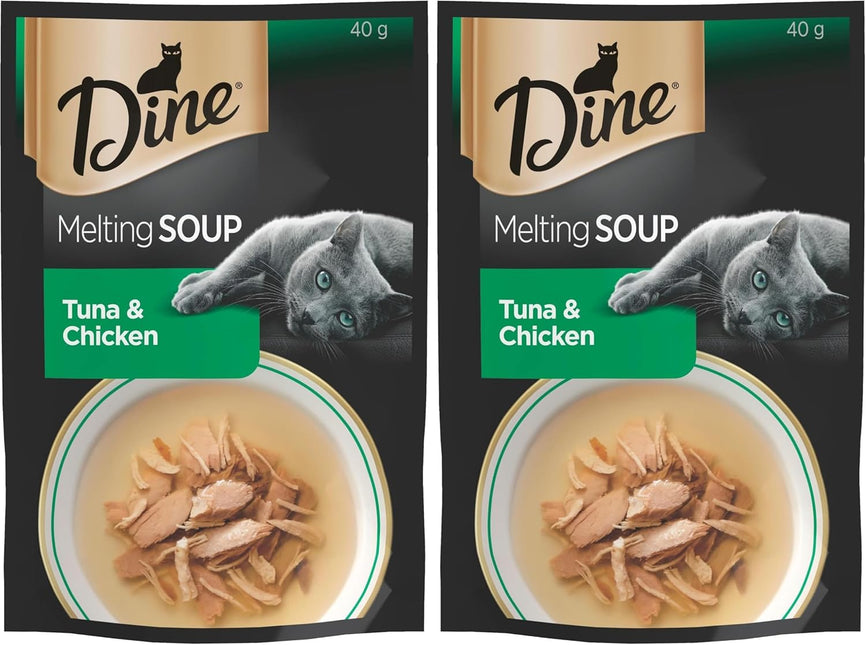 Dine Melting Soup Wet Cat Food Tuna & Chicken 40g Pouch, 24 Pack Visit the