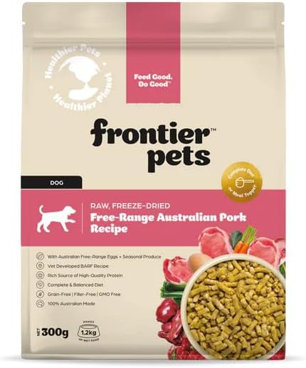 Freeze-Dried Raw Dog Food - Pork - 300g - All Natural, Gluten Free