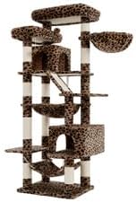 Heybly Cat Tree, 71-Inch-Tall Tower for Indoor Cats with 2 Perches HCT034BW