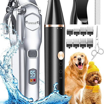 oneisall Dog Clippers Grooming Kit for Thick Coats & Heavy Duty