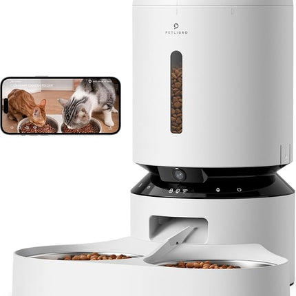PETLIBRO Automatic Cat Feeder with Camera for Two Cats, 1080P HD Video with Night Vision, 5G WiFi