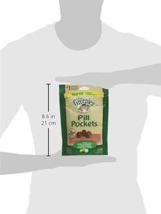 FELINE GREENIES PILL POCKETS for Cats Natural Soft Cat Treats, Salmon Flavor, 3 oz. Pack (85 Treats)