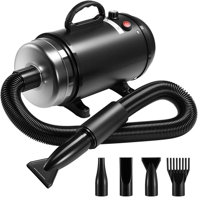 Pet Scene Dog Dryer Blower Vacuum Pet Cat Grooming Kit 4 Nozzles Hairdryer