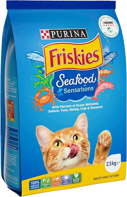 FRISKIES Adult Dry Cat Food Seafood Sensations 2.5kg