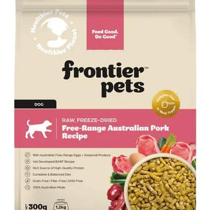 Freeze-Dried Raw Dog Food - Pork - 300g - All Natural, Gluten Free