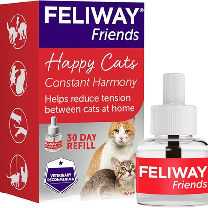 FELIWAY Friends 30 Day Refill, helps to reduce conflict in multi-cat households, helping cats get along better, 48 ml