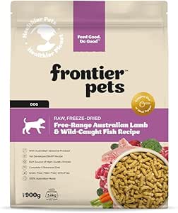 Freeze-Dried Raw Dog Food – Lamb & Wild Caught Salmon – 900g – All Natural, Gluten Free