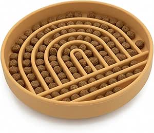 Slow Feeder Dog Bowl: The Slowdown Bowl is A Modern, Silicone Puzzle Bowl & Lick Mat