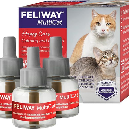 FELIWAY MultiCat Cat Calming Pheromone Diffuser Refill - 3 Pack