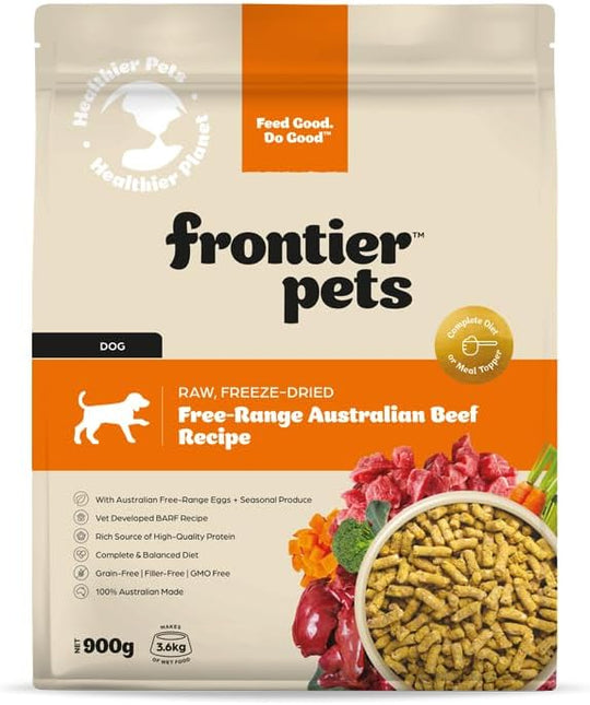 Freeze-Dried Raw Dog Food – Beef – 900g – All Natural, Gluten Free