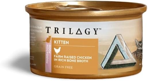 Trilogy Bone Broth Wet Kitten Food, Farm Raised Chicken, 24x85g