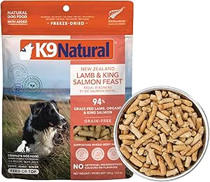 K9 Natural - Grain Free Freeze Dried Dog Food Topper - Lamb & Salmon,100g