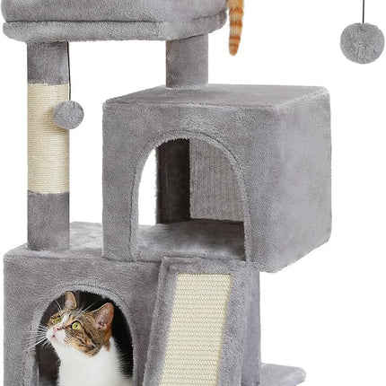 PAWZ Road 30" Cat Tower, Small Cat Tree with 2 Condos for Indoor Cats