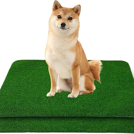 Pack of 2 Dog Toilet Balcony, Artificial Grass, Dog Toilet, Washable Puppy Toilet, Reusable Lawn Training Pee Pads, Training Mat for Small Dogs (46 x 36 cm)