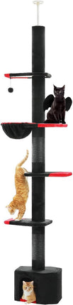 PAWZ Road Gothic Cat Tree, 86.8"-120" Floor to Ceiling Tower Large Condo