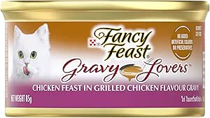 Fancy Feast Gravy Lovers Adult Wet Cat Food Grilled Chicken in Gravy 24x85g